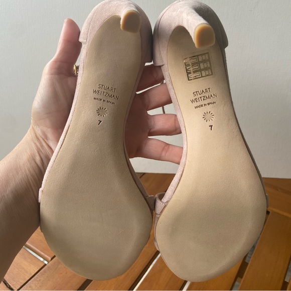STUART WEITZMAN Beige Suede Strappy Heels Size 7 NWOT - Picture 5 of 7